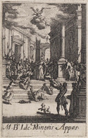 KG 10111
<br/>
Martyrium Jacobus de Mindere ("Kleine Apostelserie")
<br/>
<em>Callot, Jacques (1592 - 1635)</em>